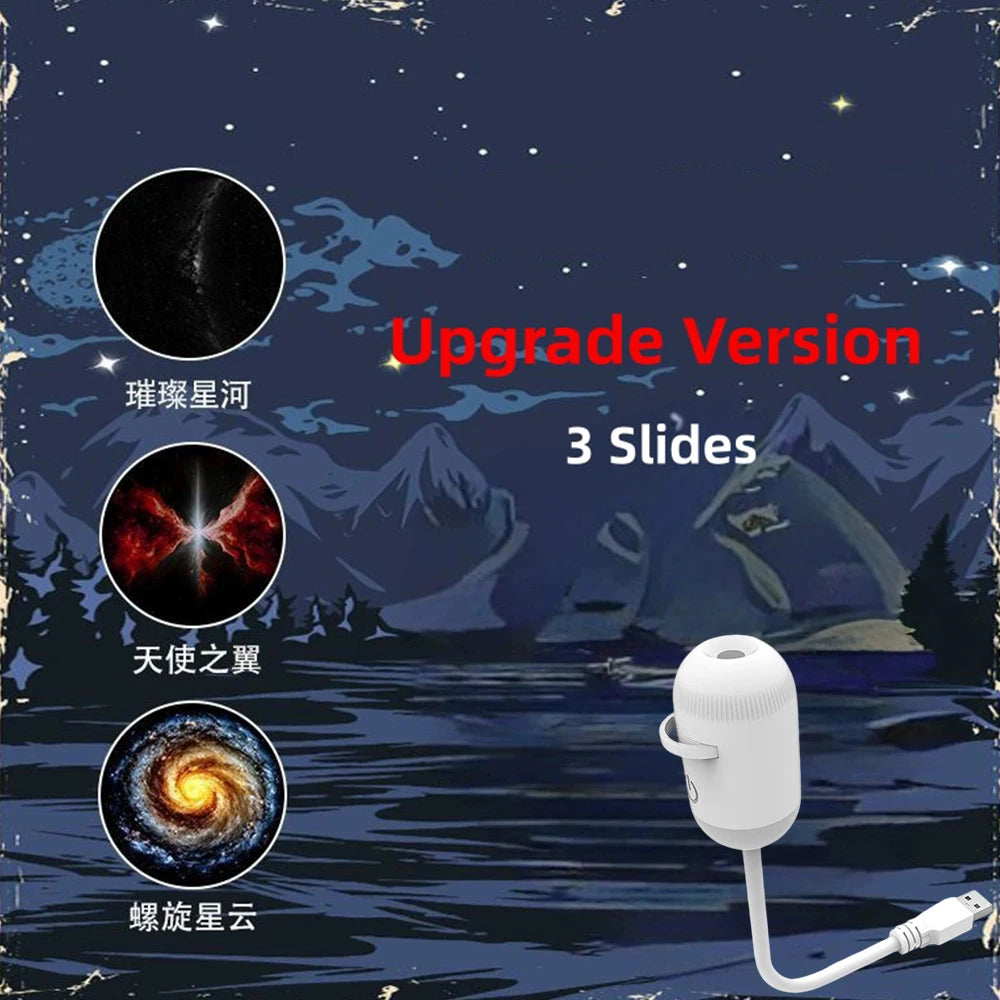 USB Ceiling Moon Earth Projection Ambient Light LED Starry Star Night Light Party Decor Romantic Saturn Galaxy Projector Light