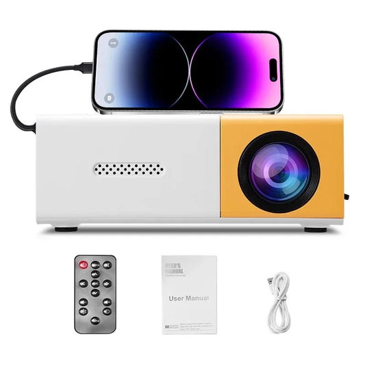 1pc Portable Projector with Built-in Speaker & USB/AV Input,for Home Theater, Gaming, Office,Compatible for Smartphones, Tablets
