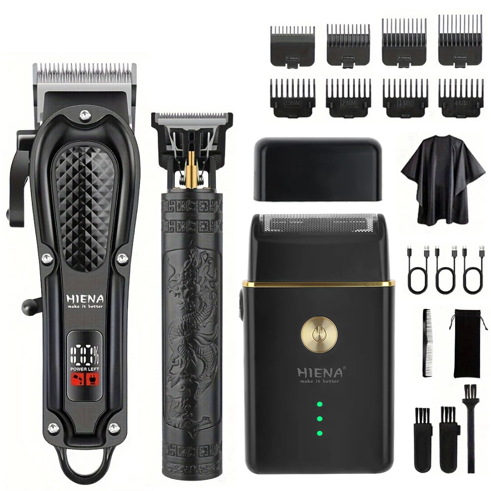 hiena 212 Professional Hair Cutter Mans Hair Clipper Set Metal Electric Cordless Hair Trimmer for Barber LCD Display Hair cutt