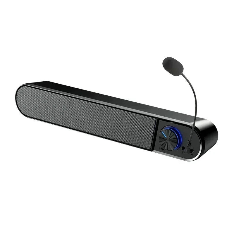 Home Theater Bluetooth Soundbar with Subwoofer 4D Surround Sound Speaker for TV and Computer Wired Stereo with Strong Bass