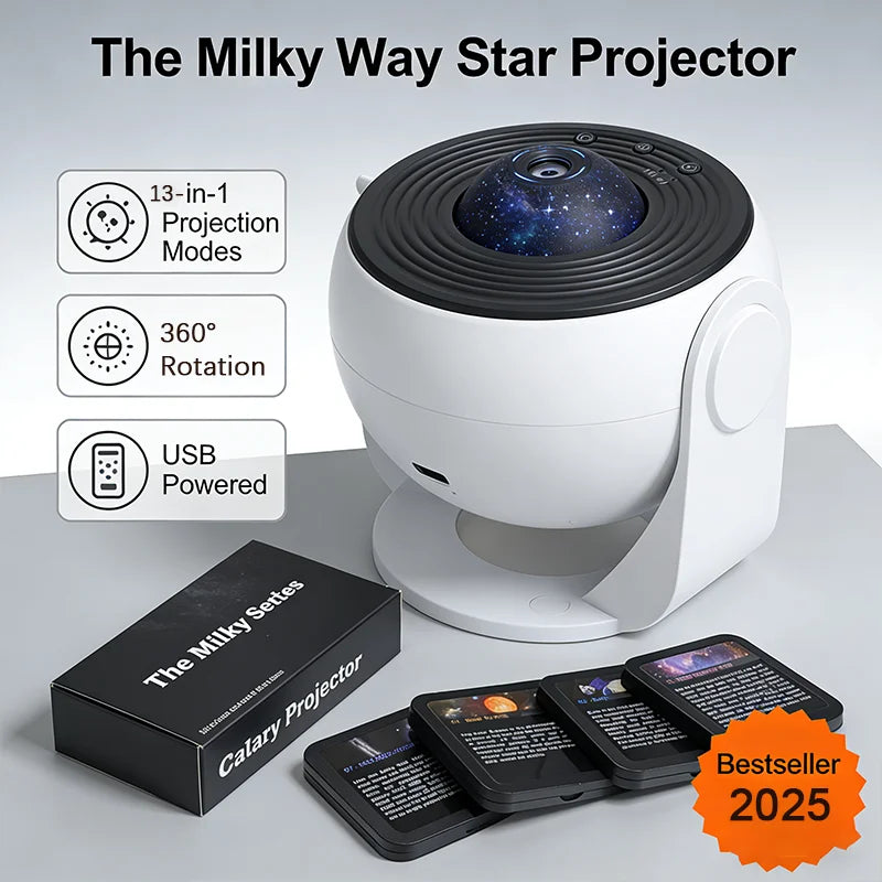 Starry Sky Galaxy Projector Universe Night Light 360° Rotate Planetarium Lamp for Kids Bedroom Valentine’s Day Gift Wedding Deco