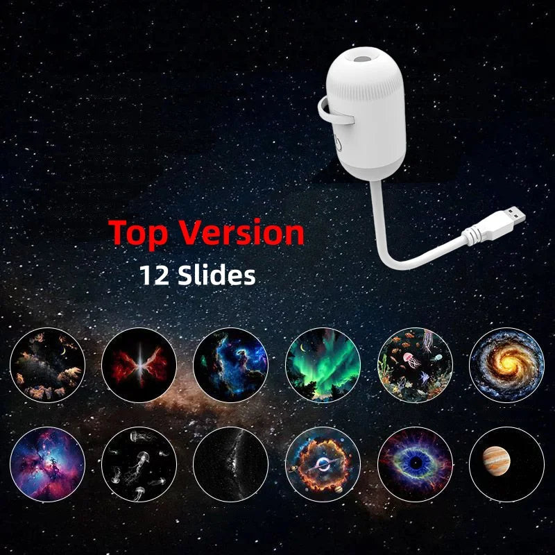 USB Ceiling Moon Earth Projection Ambient Light LED Starry Star Night Light Party Decor Romantic Saturn Galaxy Projector Light