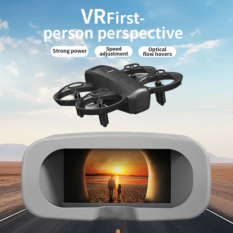X228 VR Glasses Drone 8K HD Optical Flow Hovers Headless Mode Helicopter 360° Flip Quadcopter Toys Mini Drone Fors Kid Toy Gifts