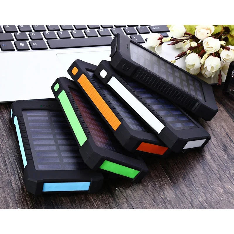 Lenovo 500000mAh Solar Power Bank Large Capacity Super Fast Charging Outdoor Portable External Battery for iPhone Huawei Samsung