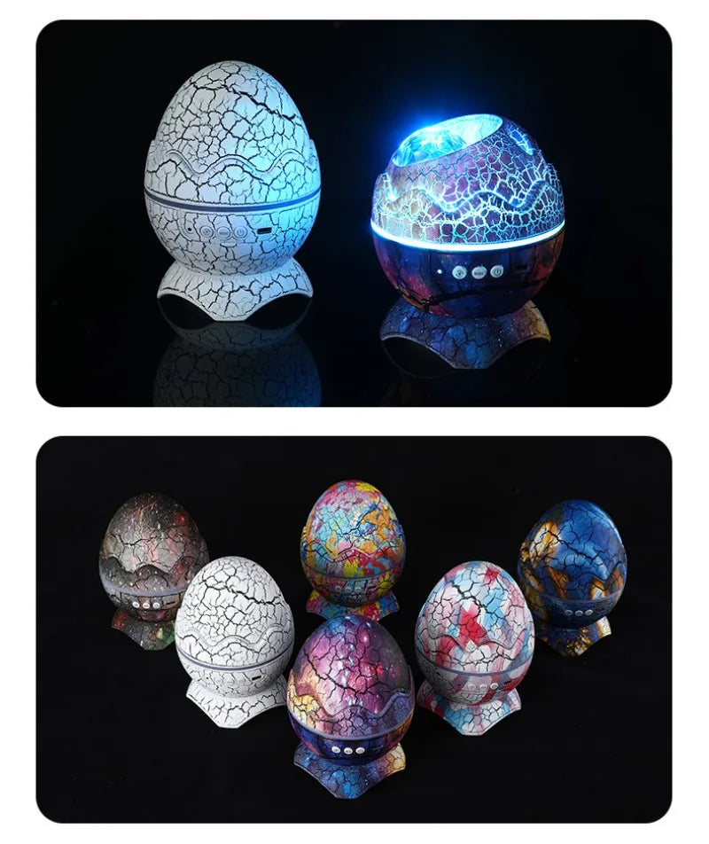 Led Dragon Egg Lamp Dinosaur Eggs Shell Galaxy Starry Projector Bluetooth-compatible Remote Control Night Lights Children Gift