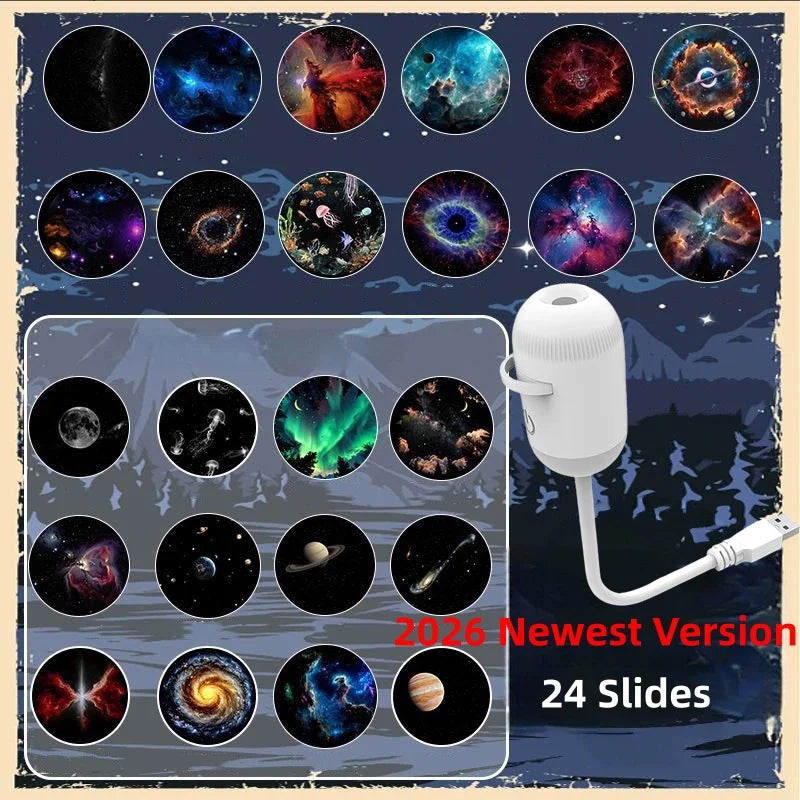USB Ceiling Moon Earth Projection Ambient Light LED Starry Star Night Light Party Decor Romantic Saturn Galaxy Projector Light