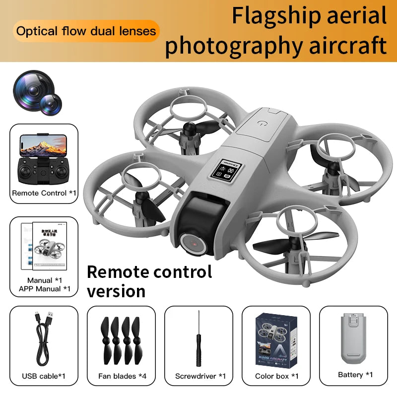 X228 VR Glasses Drone 8K HD Optical Flow Hovers Headless Mode Helicopter 360° Flip Quadcopter Toys Mini Drone Fors Kid Toy Gifts
