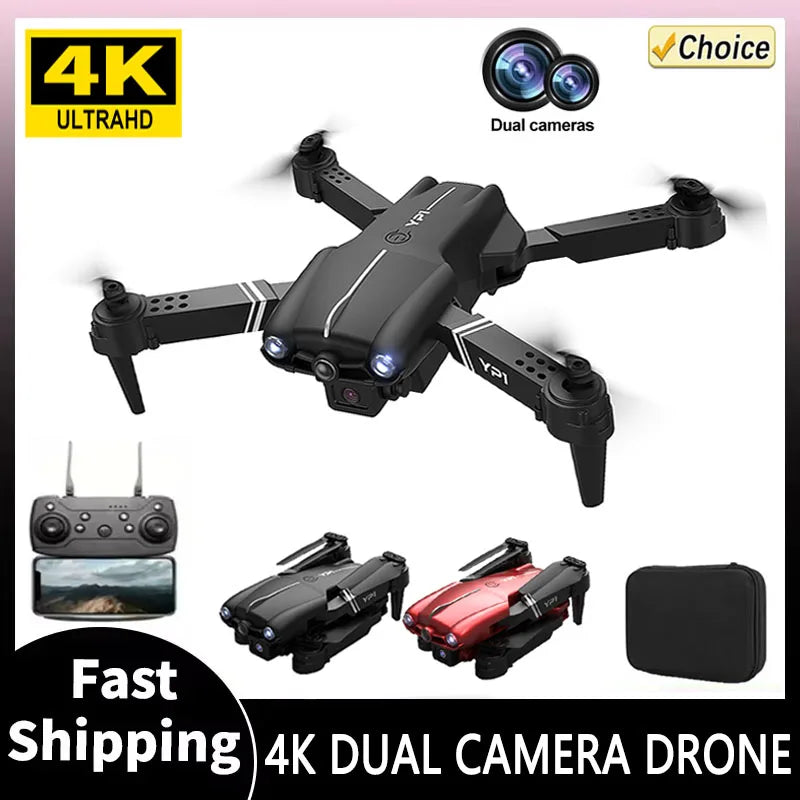 FPV Drone RC YP1 4K HD Wide Angle WIFI Foldable Quadcopter 1080P Camera Aerial Photography Toy Gift ﻿2026 New