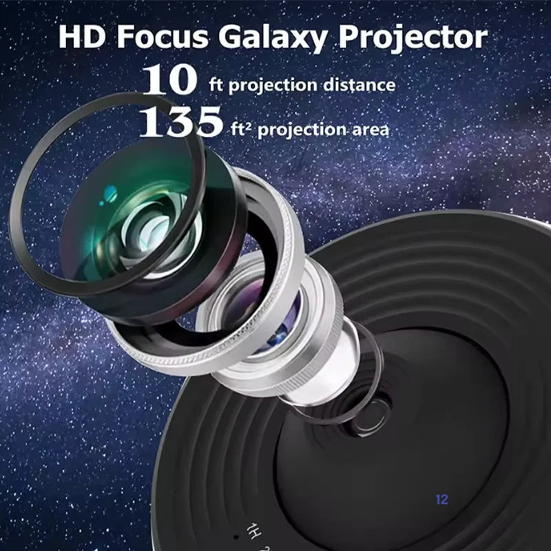 Starry Sky Galaxy Projector Universe Night Light 360° Rotate Planetarium Lamp for Kids Bedroom Valentine’s Day Gift Wedding Deco