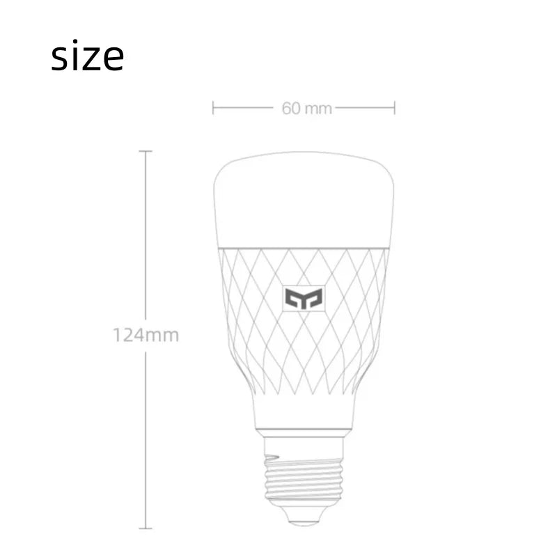 Luz inteligente que cambia el ambiente de tu habitacion desde el celular YEELIGHT Smart LED Bulb Multicolor M2 RGB Bulb E26/E27 Bluetooth Connection 6500K Voice Control 1000 Lumens works wiht Ok Goolge
