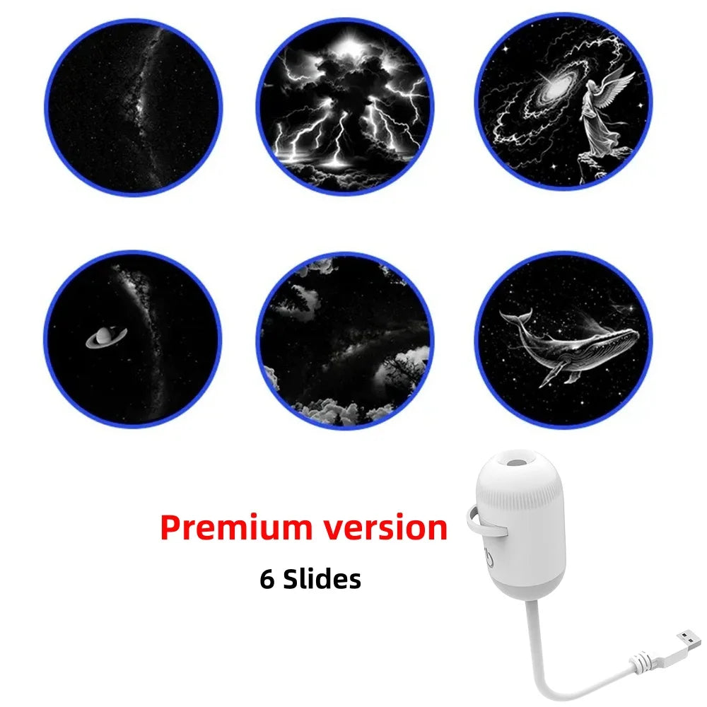 USB Ceiling Moon Earth Projection Ambient Light LED Starry Star Night Light Party Decor Romantic Saturn Galaxy Projector Light