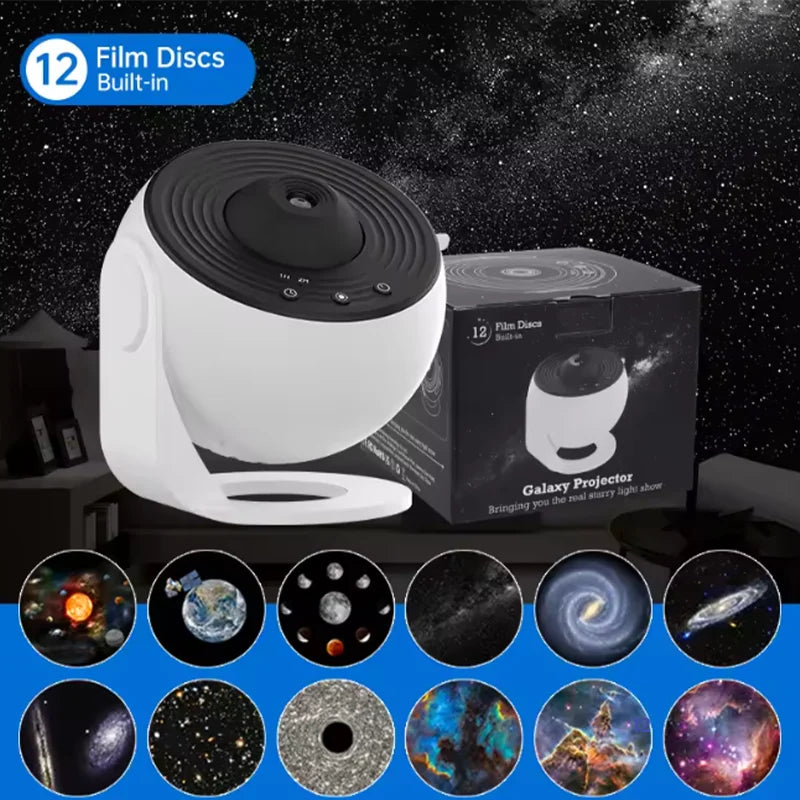 Starry Sky Galaxy Projector Universe Night Light 360° Rotate Planetarium Lamp for Kids Bedroom Valentine’s Day Gift Wedding Deco