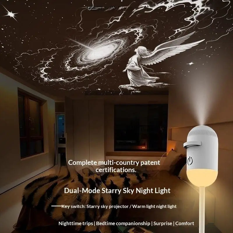 USB Ceiling Moon Earth Projection Ambient Light LED Starry Star Night Light Party Decor Romantic Saturn Galaxy Projector Light