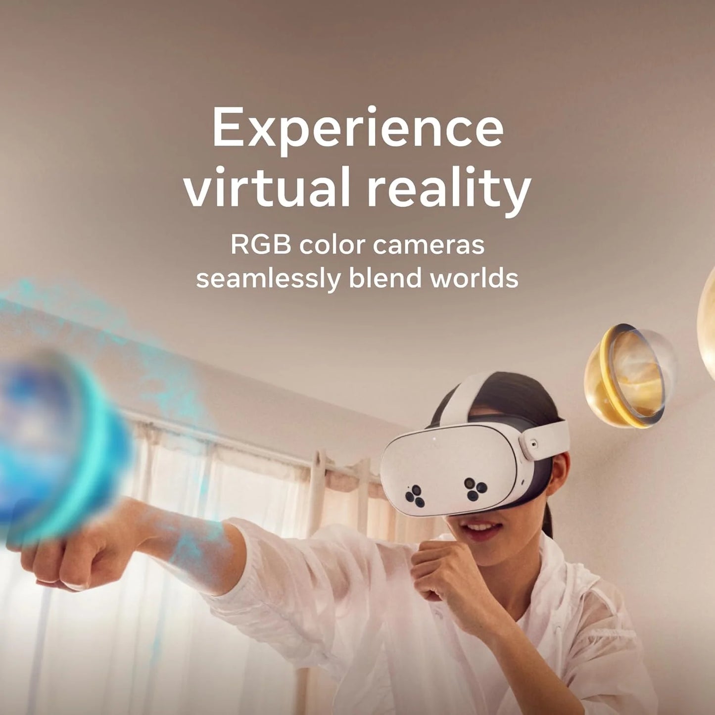 Oculus Quest 3S 128GB Oculus Wireless VR Headset 33% More Memory 2X Graphical Processing Power 3-Month Meta Horizon