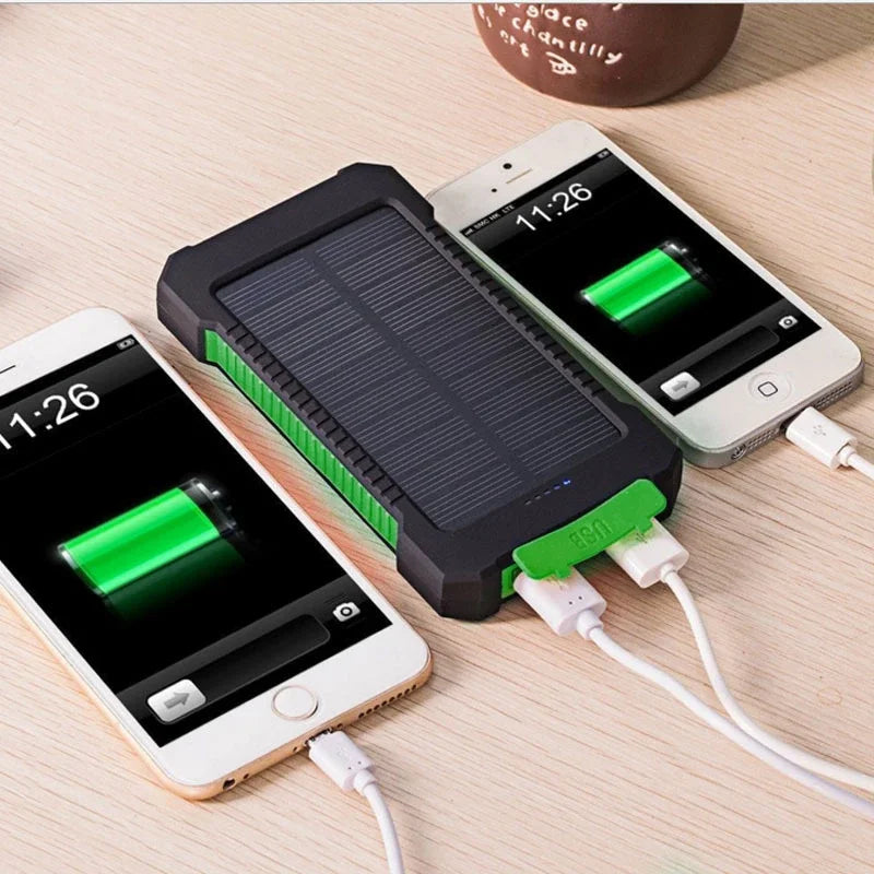 Lenovo 500000mAh Solar Power Bank Large Capacity Super Fast Charging Outdoor Portable External Battery for iPhone Huawei Samsung