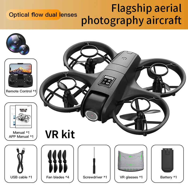 X228 VR Glasses Drone 8K HD Optical Flow Hovers Headless Mode Helicopter 360° Flip Quadcopter Toys Mini Drone Fors Kid Toy Gifts