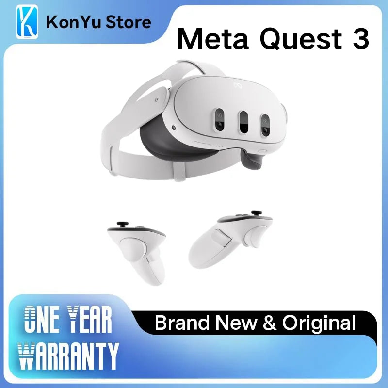 Meta Quest 3 512GB Oculus Wireless VR Headset 30% Sharper Resolution 2X Graphical Power 3-Month Meta Horizon+ Trial 40+ Games