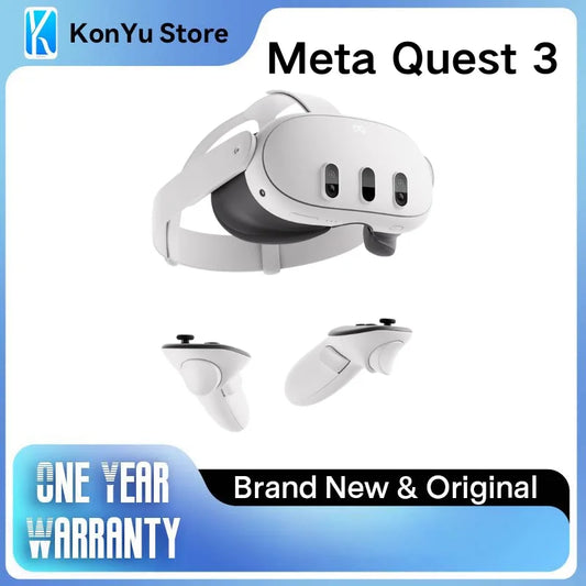 Meta Quest 3 512GB Oculus Wireless VR Headset 30% Sharper Resolution 2X Graphical Power 3-Month Meta Horizon+ Trial 40+ Games
