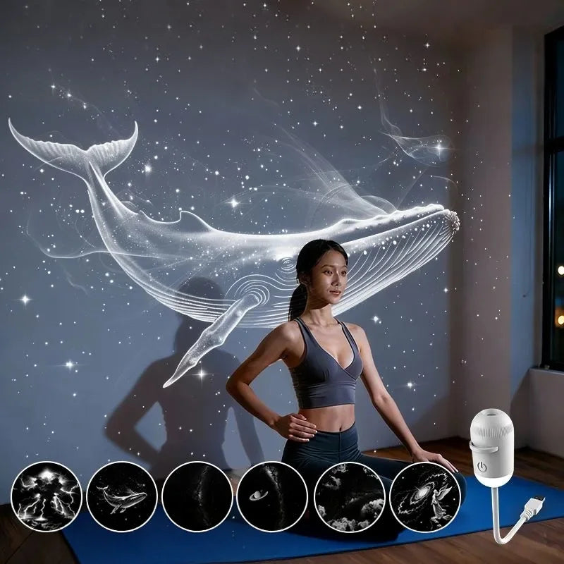 USB Ceiling Moon Earth Projection Ambient Light LED Starry Star Night Light Party Decor Romantic Saturn Galaxy Projector Light