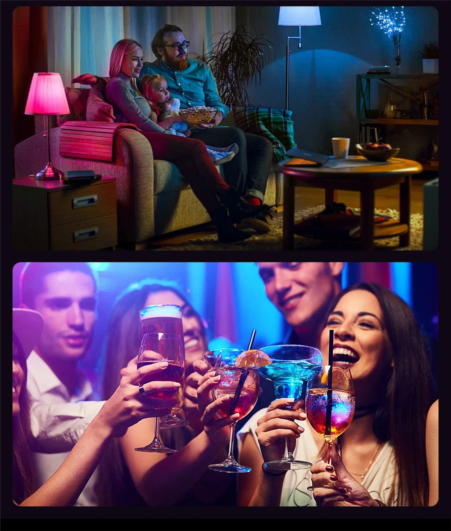 Luz inteligente que cambia el ambiente de tu habitacion desde el celular YEELIGHT Smart LED Bulb Multicolor M2 RGB Bulb E26/E27 Bluetooth Connection 6500K Voice Control 1000 Lumens works wiht Ok Goolge